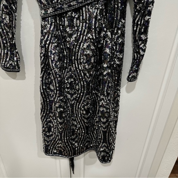 Rodarte x & Other Stories Sequined Silk Wrap Dress size 4 - Picture 9 of 15